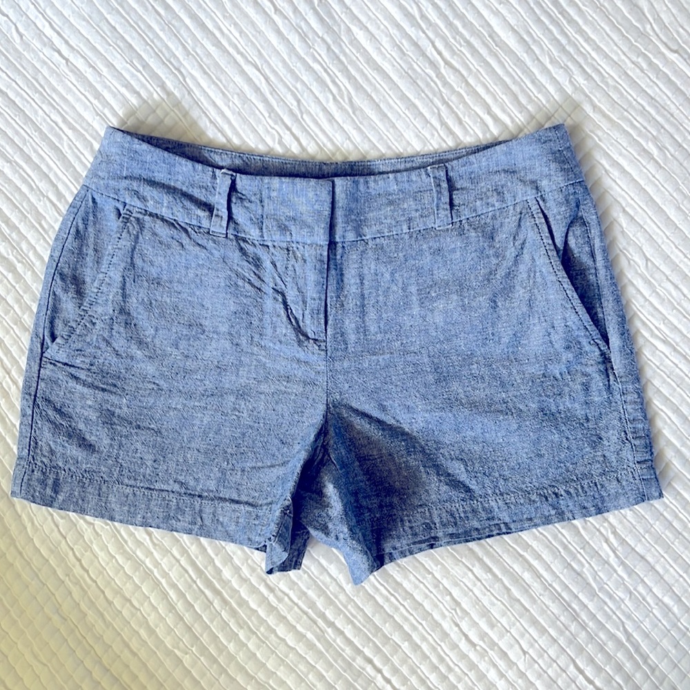 LOFT Linen Shorts Blue